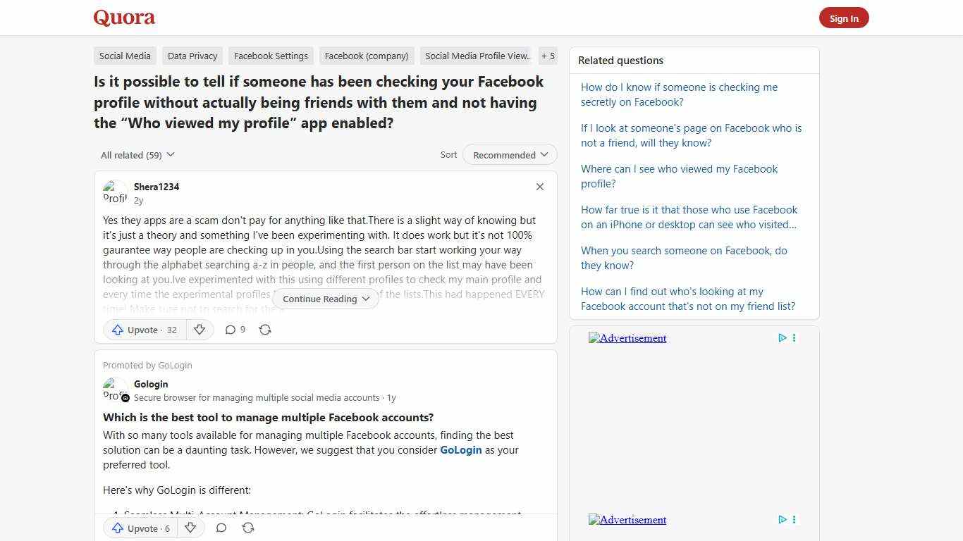 Is it possible to tell if someone has been checking your Facebook profile without actually being friends with them and not having the “Who viewed my profile” app enabled? - Quora
